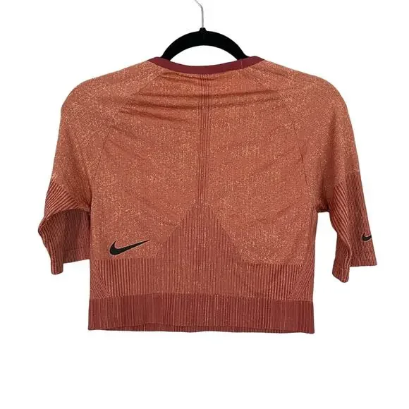 NWT Nike Tech Pack Knit Training Crop Top Women's Size XL Red Crew Neck Running - Picture 3 of 7